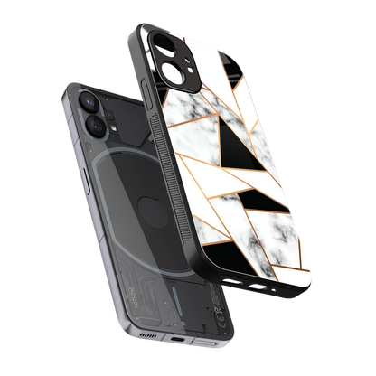 Monochrome Mosaic sleek nothing phone 1 cover with tempered glass back and TPU edges