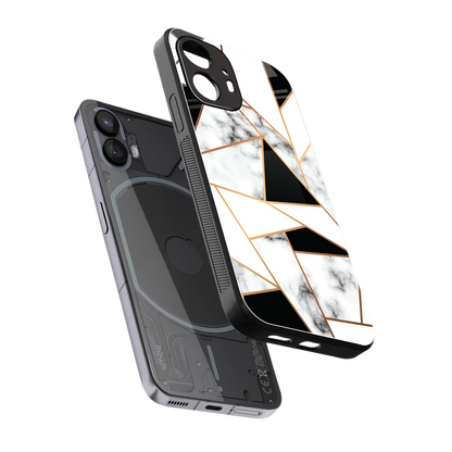 Monochrome Mosaic sleek nothing phone 2 cover with tempered glass back and TPU edges