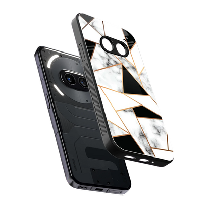 Monochrome Mosaic sleek nothing phone 2a plus cover with tempered glass back and TPU edges