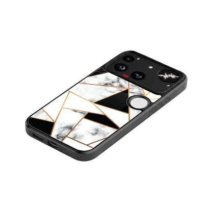 Monochrome Mosaic stylish phone case for nothing phone 3 | glossy glass and slim fit