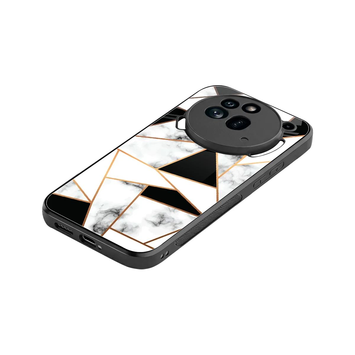 Monochrome Mosaic stylish phone case for nothing phone 3a pro | glossy glass and slim fit
