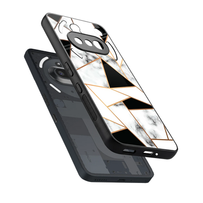 Monochrome Mosaic sleek nothing phone 3a cover with tempered glass back and TPU edges