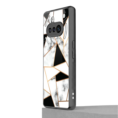 Monochrome Mosaic nothing phone 3a mobile cover | shockproof glass phone case