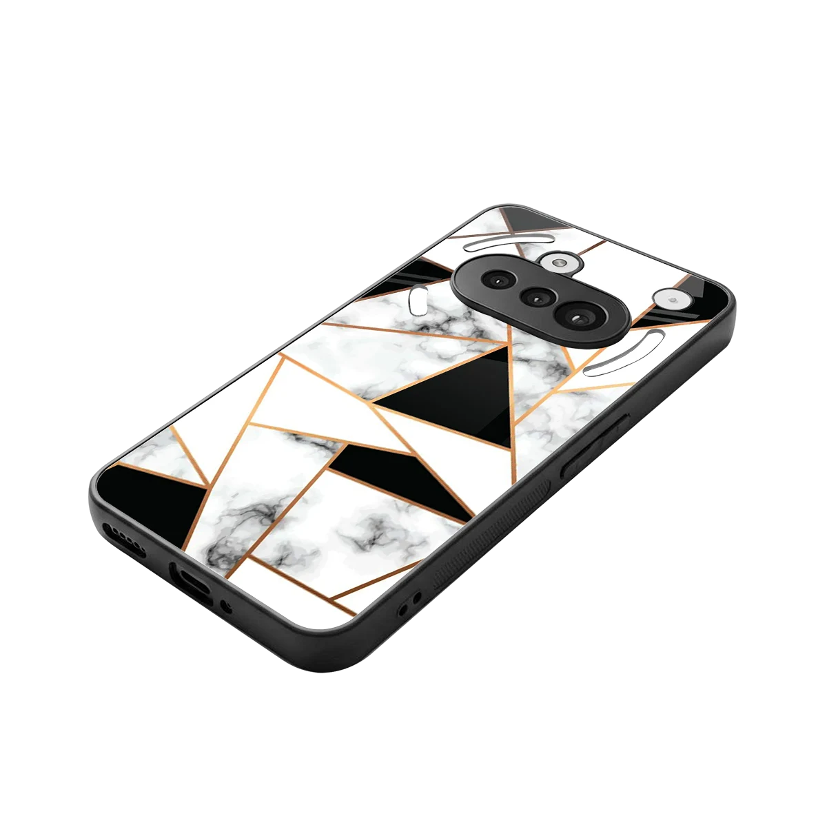 Monochrome Mosaic stylish phone case for nothing phone 3a | glossy glass and slim fit