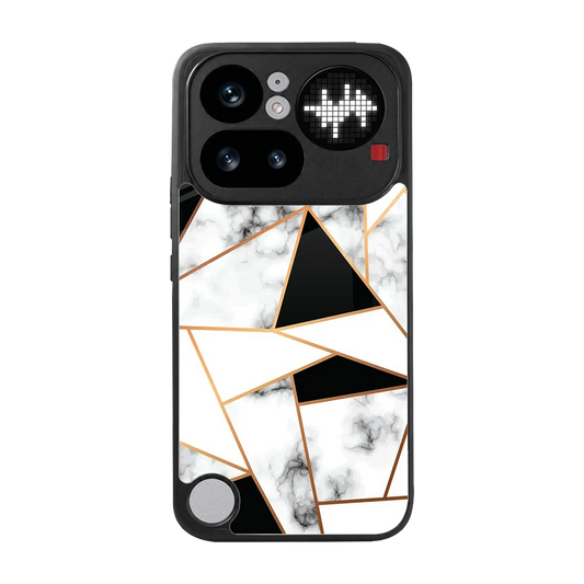 Monochrome Mosaic back phone cover | glass case for nothing phone 4a pro