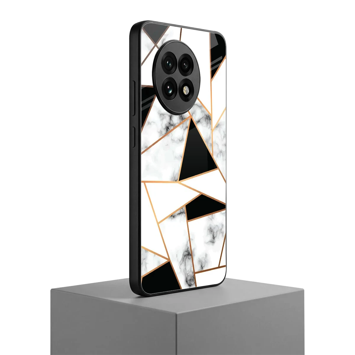 Monochrome Mosaic oneplus 13r mobile cover | shockproof glass phone case