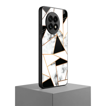 Monochrome Mosaic oneplus 13r mobile cover | shockproof glass phone case