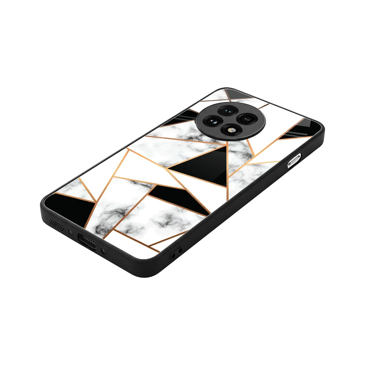 Monochrome Mosaic stylish phone case for oneplus 13r | glossy glass and slim fit