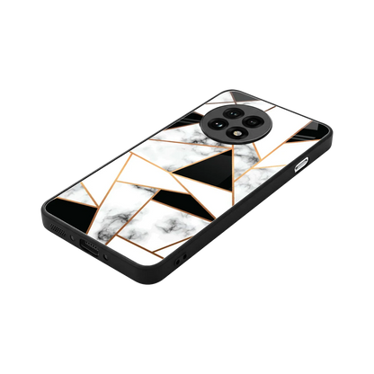 Monochrome Mosaic stylish phone case for oneplus 13r | glossy glass and slim fit