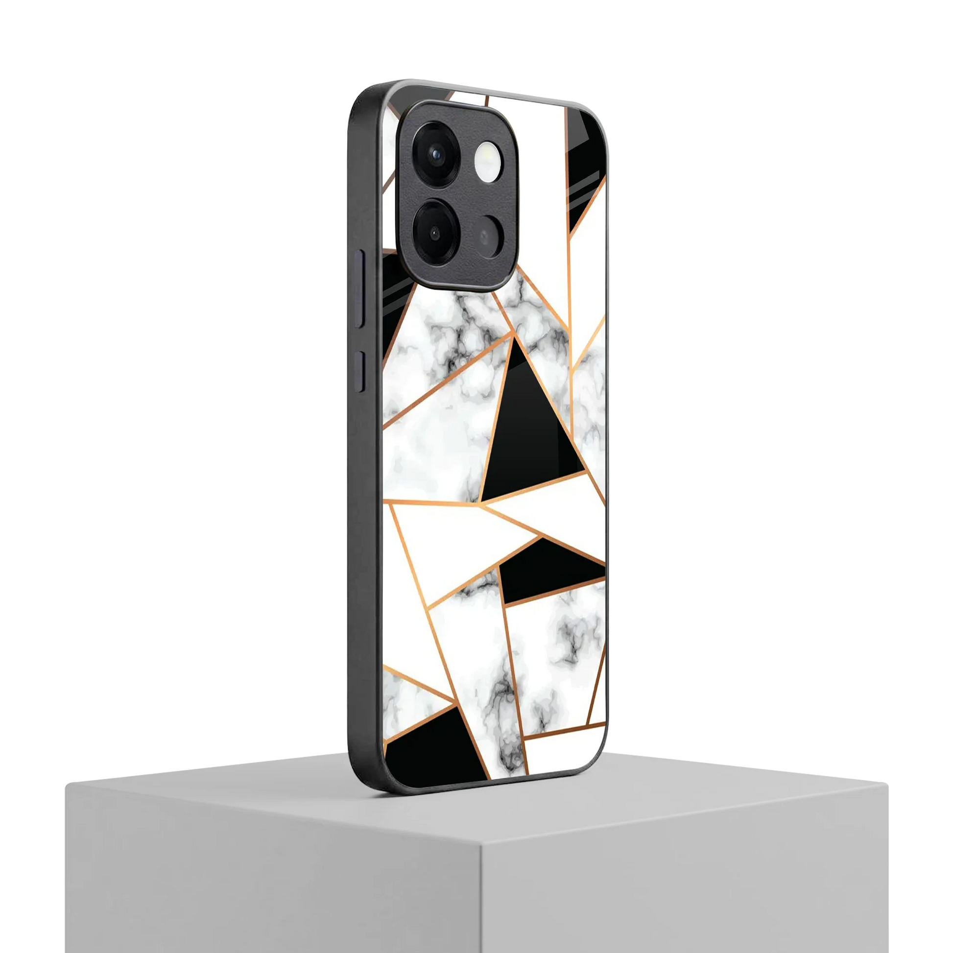 Monochrome Mosaic oneplus 13s mobile cover | shockproof glass phone case