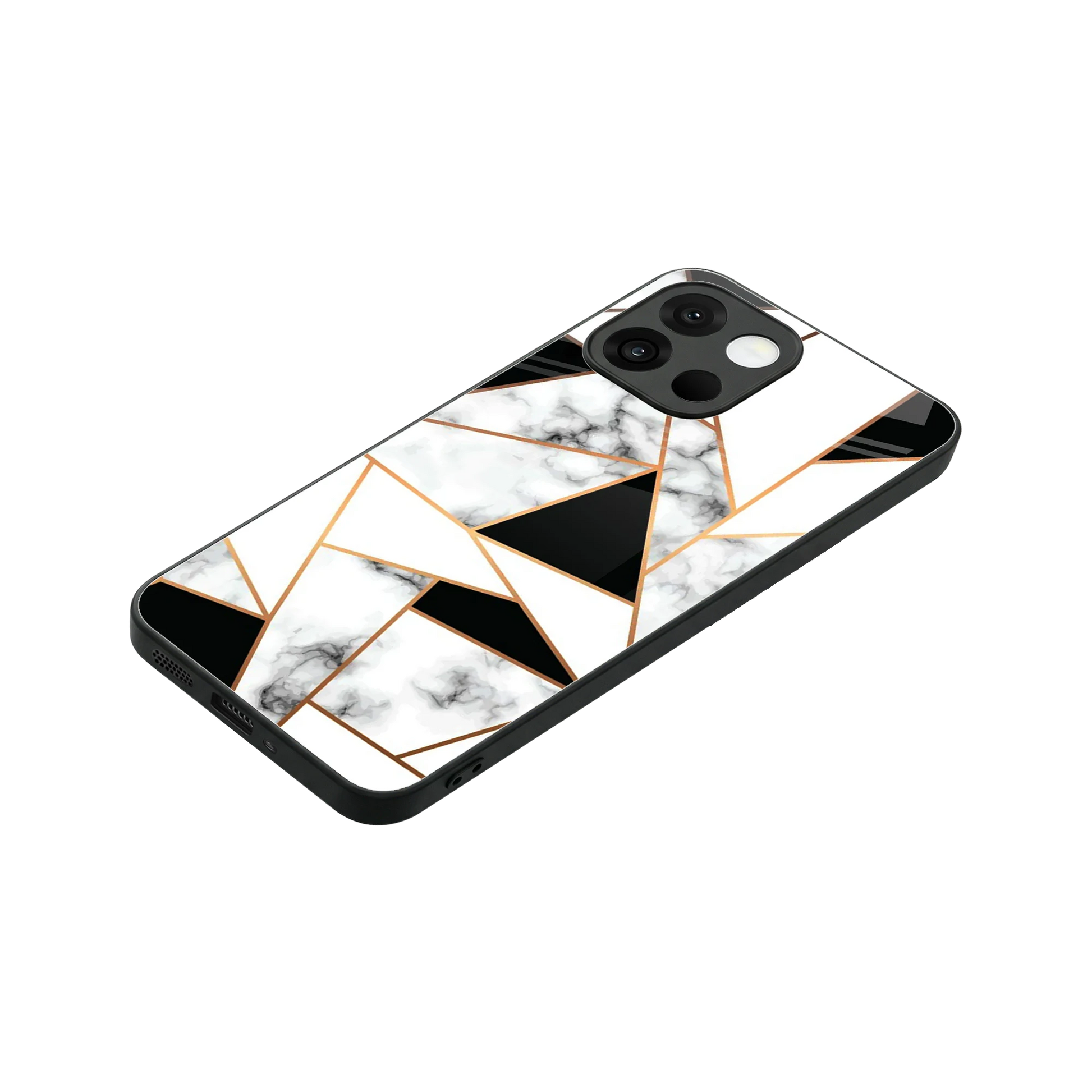Monochrome Mosaic stylish phone case for oneplus 13s | glossy glass and slim fit
