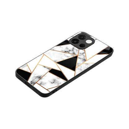 Monochrome Mosaic stylish phone case for oneplus 13s | glossy glass and slim fit