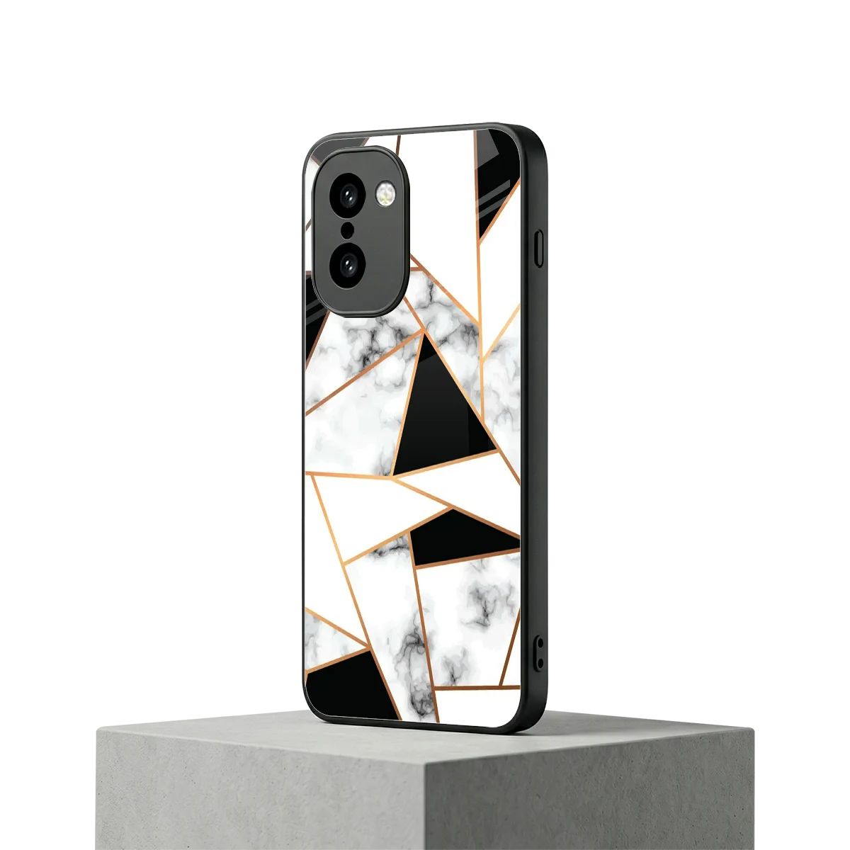 Monochrome Mosaic oneplus 15r mobile cover | shockproof glass phone case