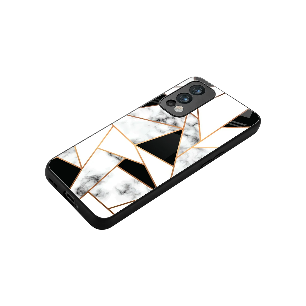 Monochrome Mosaic stylish phone case for oneplus nord 2 | glossy glass and slim fit