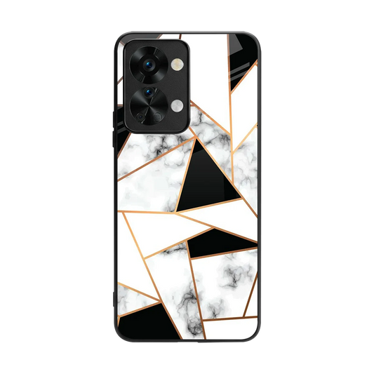 Monochrome Mosaic back phone cover | glass case for oneplus nord 2t