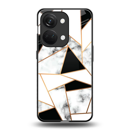 Monochrome Mosaic back phone cover | glass case for oneplus nord 3