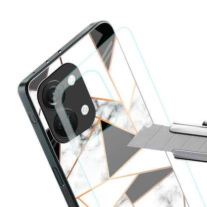 Monochrome Mosaic stylish phone case for oneplus nord 3 | glossy glass and slim fit