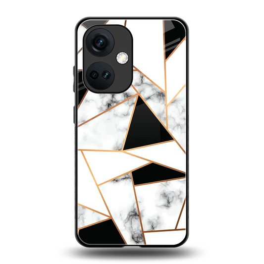 Monochrome Mosaic back phone cover | glass case for oneplus nord ce 3