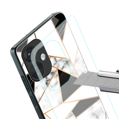 Monochrome Mosaic stylish phone case for oneplus nord ce 3 | glossy glass and slim fit
