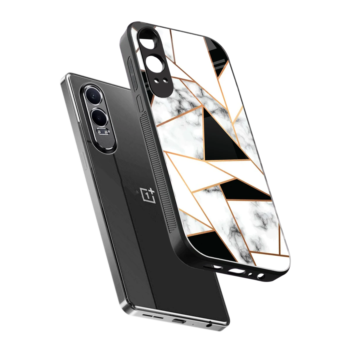 Monochrome Mosaic sleek oneplus nord ce 4 lite cover with tempered glass back and TPU edges