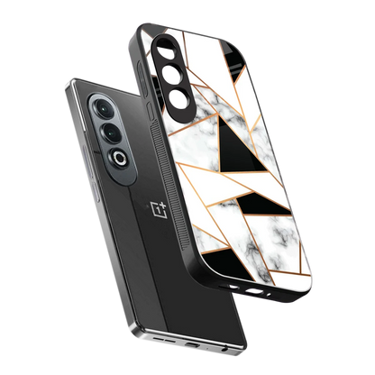 Monochrome Mosaic sleek oneplus nord ce 4 cover with tempered glass back and TPU edges