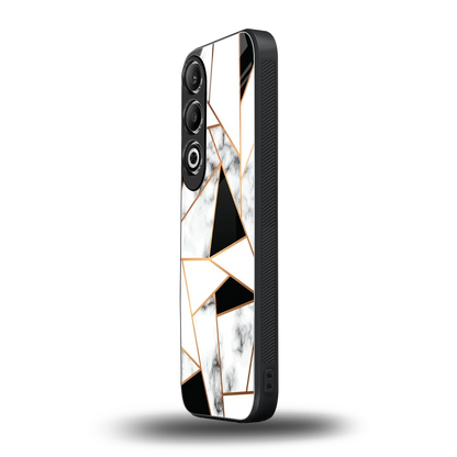 Monochrome Mosaic oneplus nord ce 4 mobile cover | shockproof glass phone case