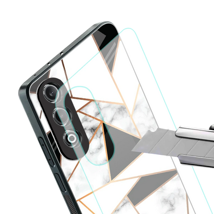 Monochrome Mosaic stylish phone case for oneplus nord ce 4 | glossy glass and slim fit