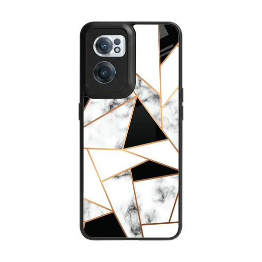 Monochrome Mosaic back phone cover | glass case for oneplus nord ce 2