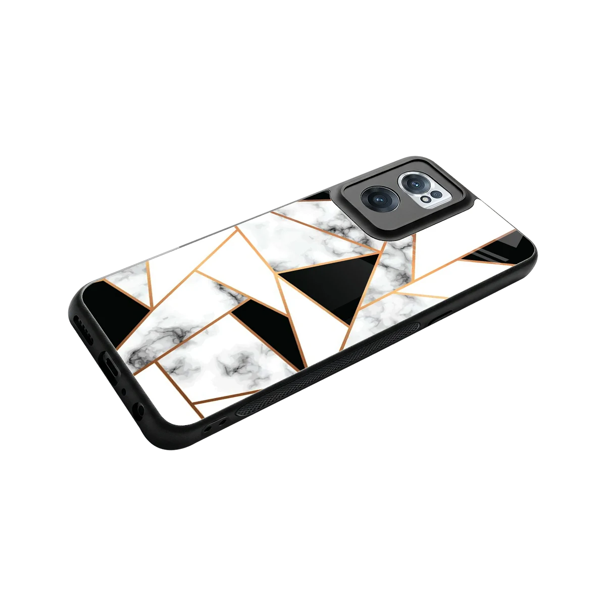 Monochrome Mosaic stylish phone case for oneplus nord ce 2 | glossy glass and slim fit
