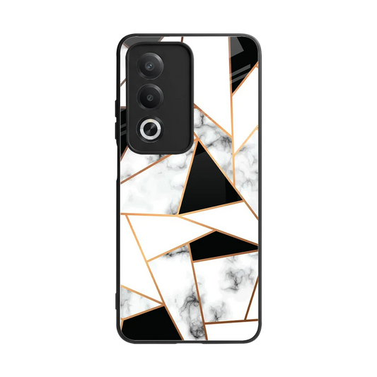 Monochrome Mosaic back phone cover | glass case for oppo a3 pro