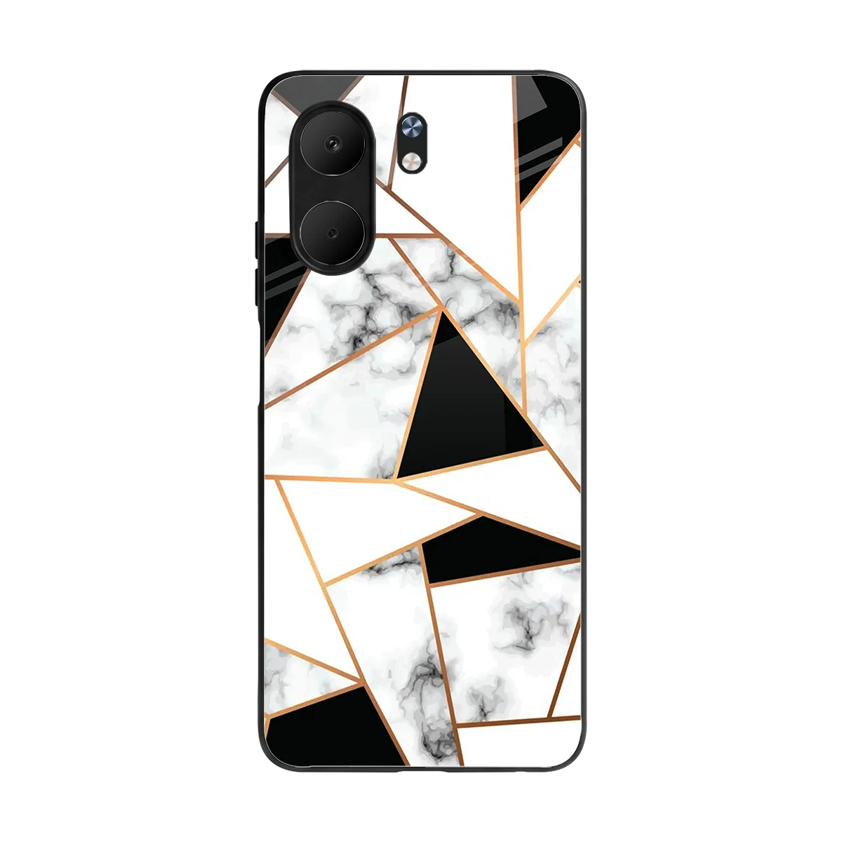 Monochrome Mosaic back phone cover | glass case for oppo a5x 5g