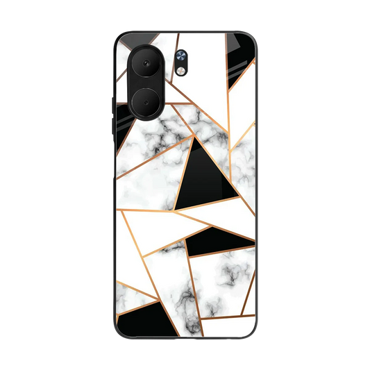 Monochrome Mosaic back phone cover | glass case for oppo a5x 5g