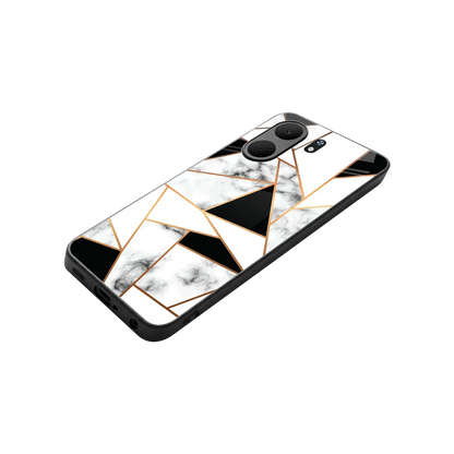 Monochrome Mosaic stylish phone case for oppo a5x 5g | glossy glass and slim fit