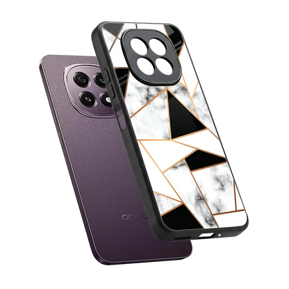 Monochrome Mosaic sleek oppo f29 5g cover with tempered glass back and TPU edges