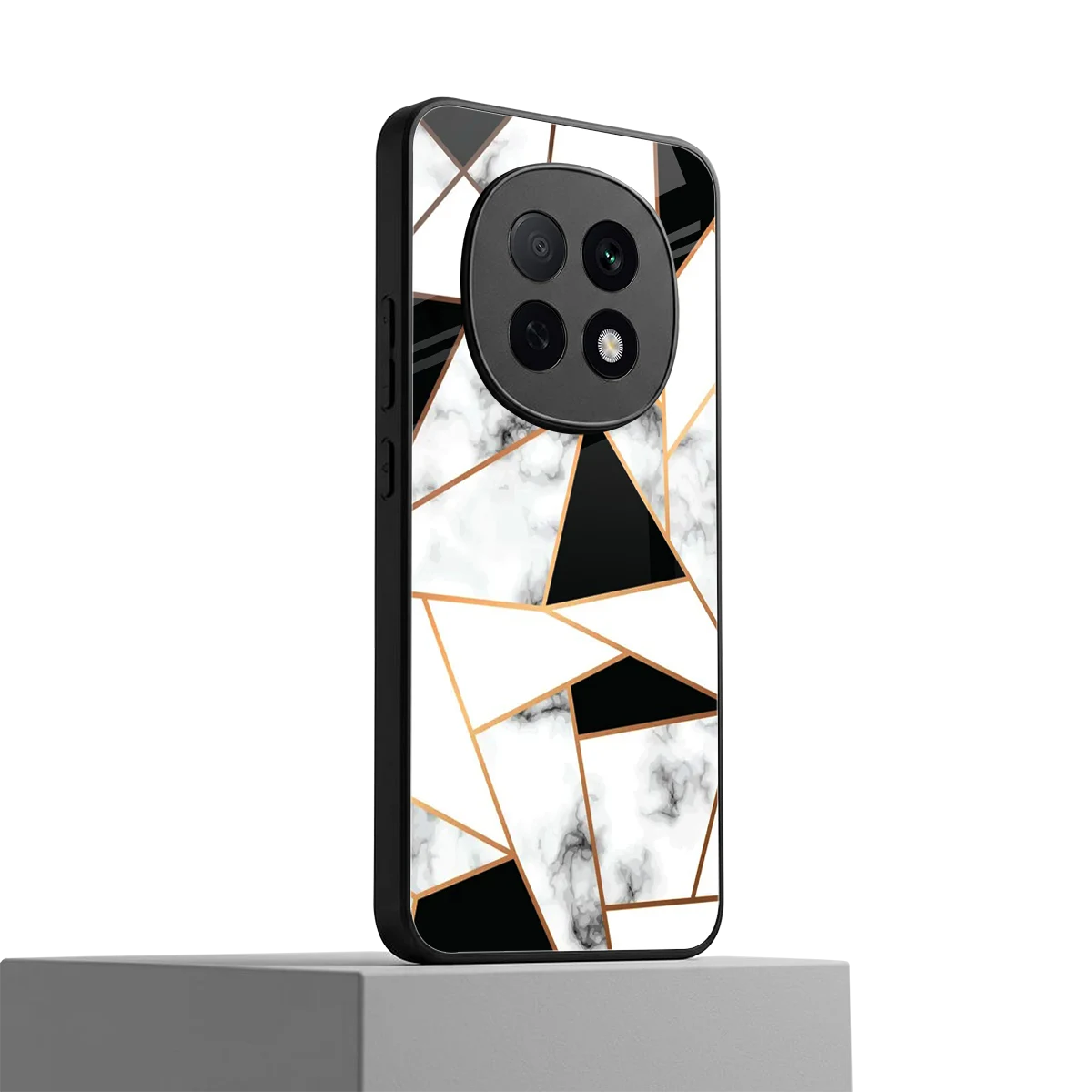 Monochrome Mosaic oppo f29 pro 5g mobile cover | shockproof glass phone case
