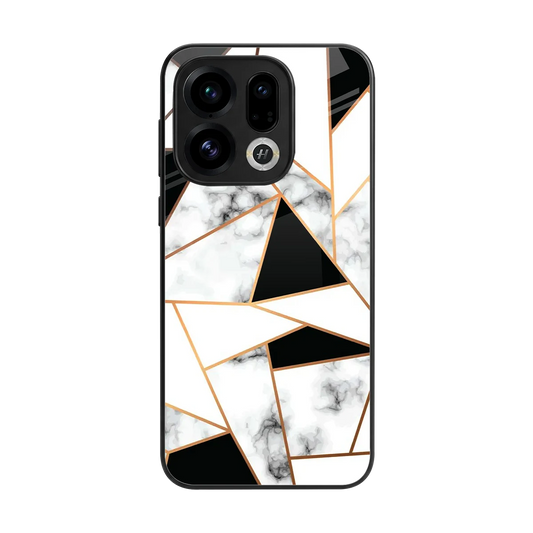 Monochrome Mosaic back phone cover | glass case for oppo find x9