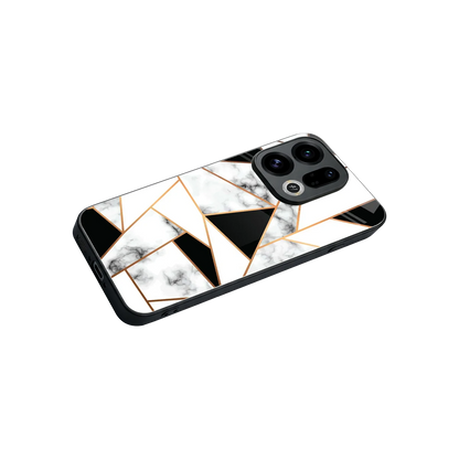 Monochrome Mosaic stylish phone case for oppo find x9 | glossy glass and slim fit