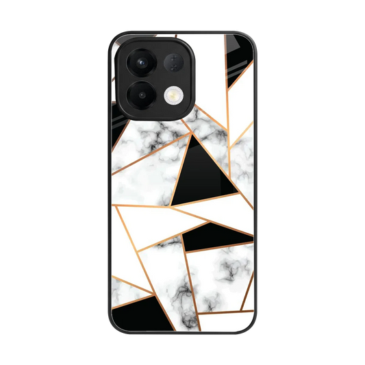 Monochrome Mosaic back phone cover | glass case for oppo k13 5g