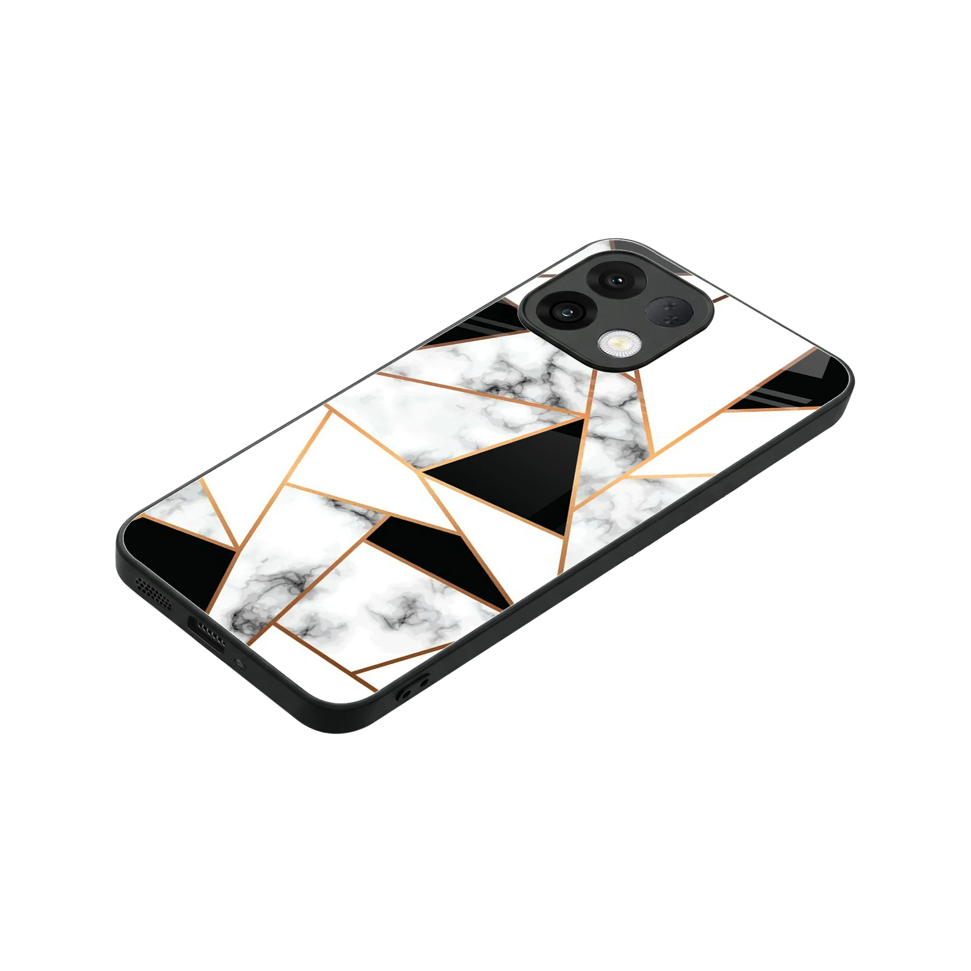 Monochrome Mosaic stylish phone case for oppo k13 5g | glossy glass and slim fit