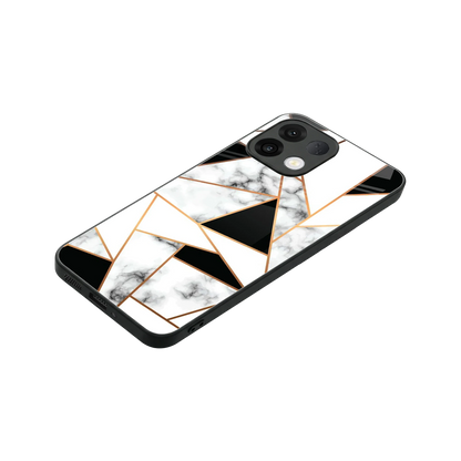 Monochrome Mosaic stylish phone case for oppo k13 5g | glossy glass and slim fit