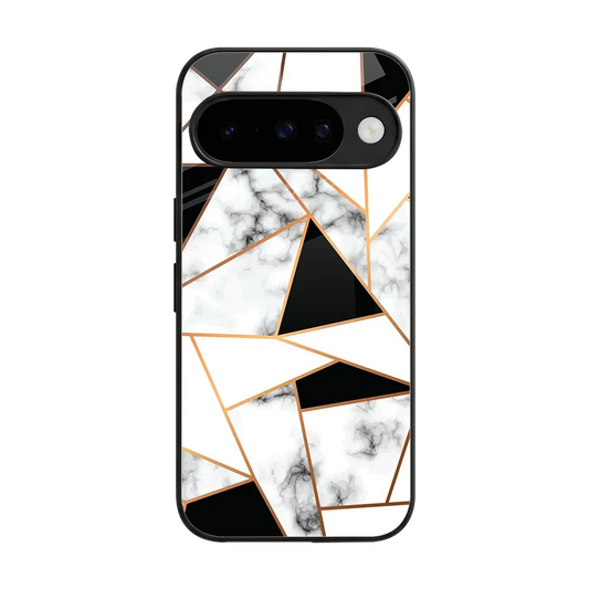 Monochrome Mosaic back phone cover | glass case for google pixel 10