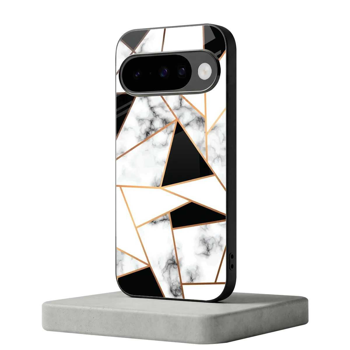Monochrome Mosaic google pixel 10 mobile cover | shockproof glass phone case