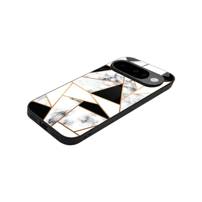 Monochrome Mosaic stylish phone case for google pixel 10 | glossy glass and slim fit