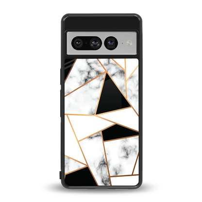 Monochrome Mosaic back phone cover | glass case for google pixel 7 pro