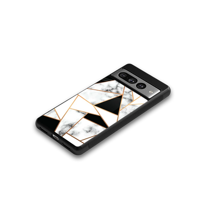 Monochrome Mosaic google pixel 7 pro mobile cover | shockproof glass phone case