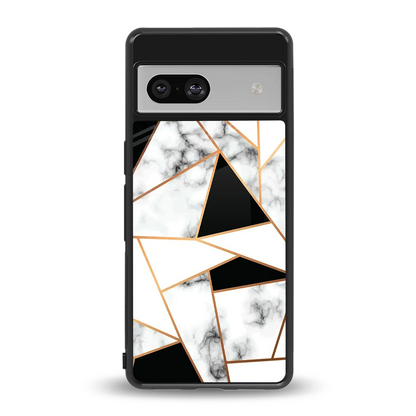 Monochrome Mosaic back phone cover | glass case for google pixel 7a