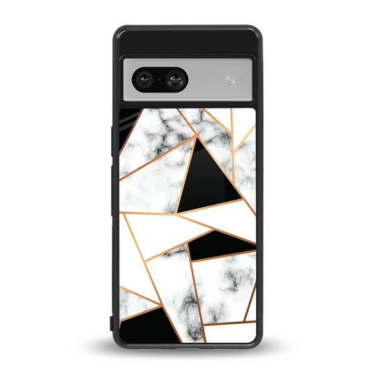 Monochrome Mosaic back phone cover | glass case for google pixel 7a