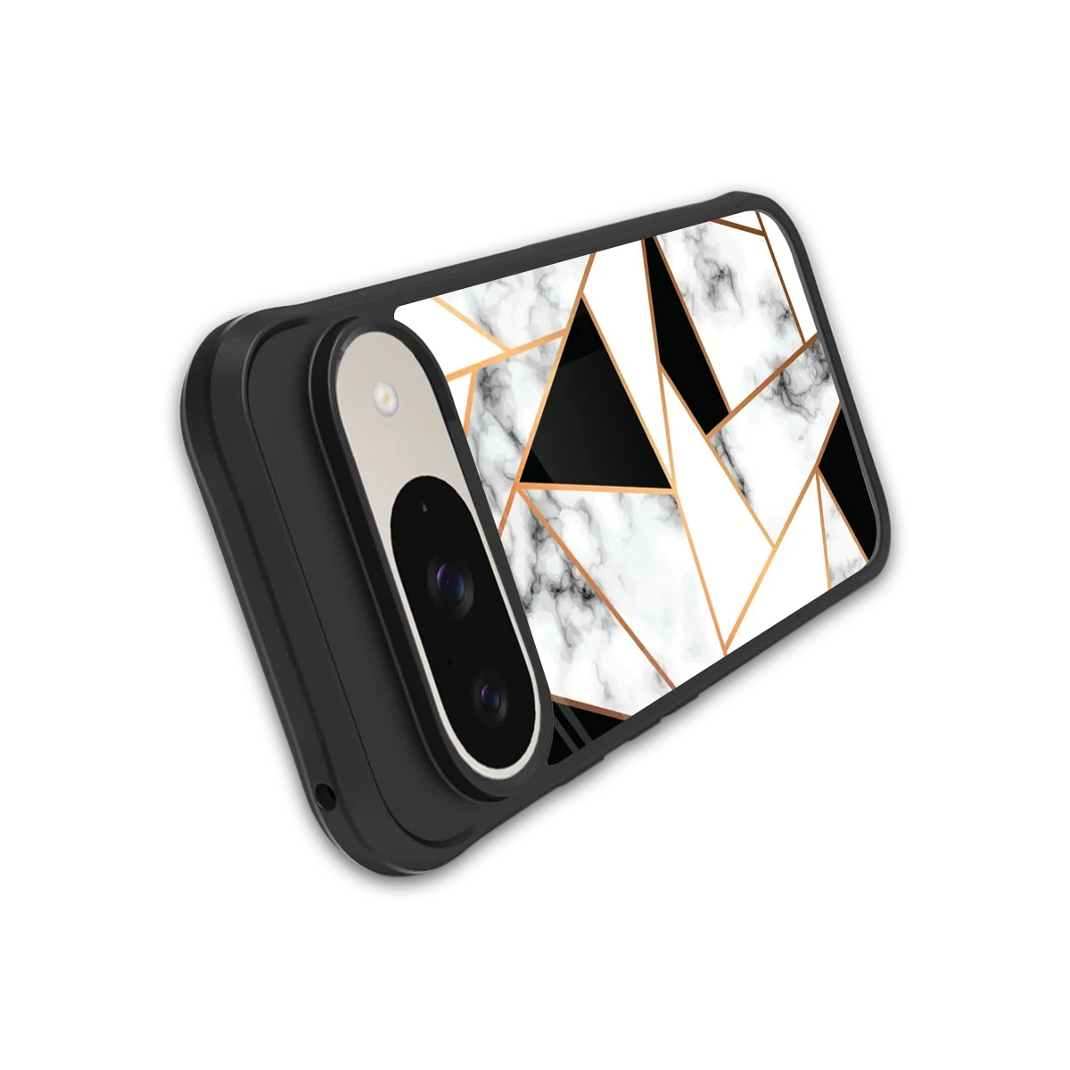 Monochrome Mosaic stylish phone case for google pixel 9 | glossy glass and slim fit