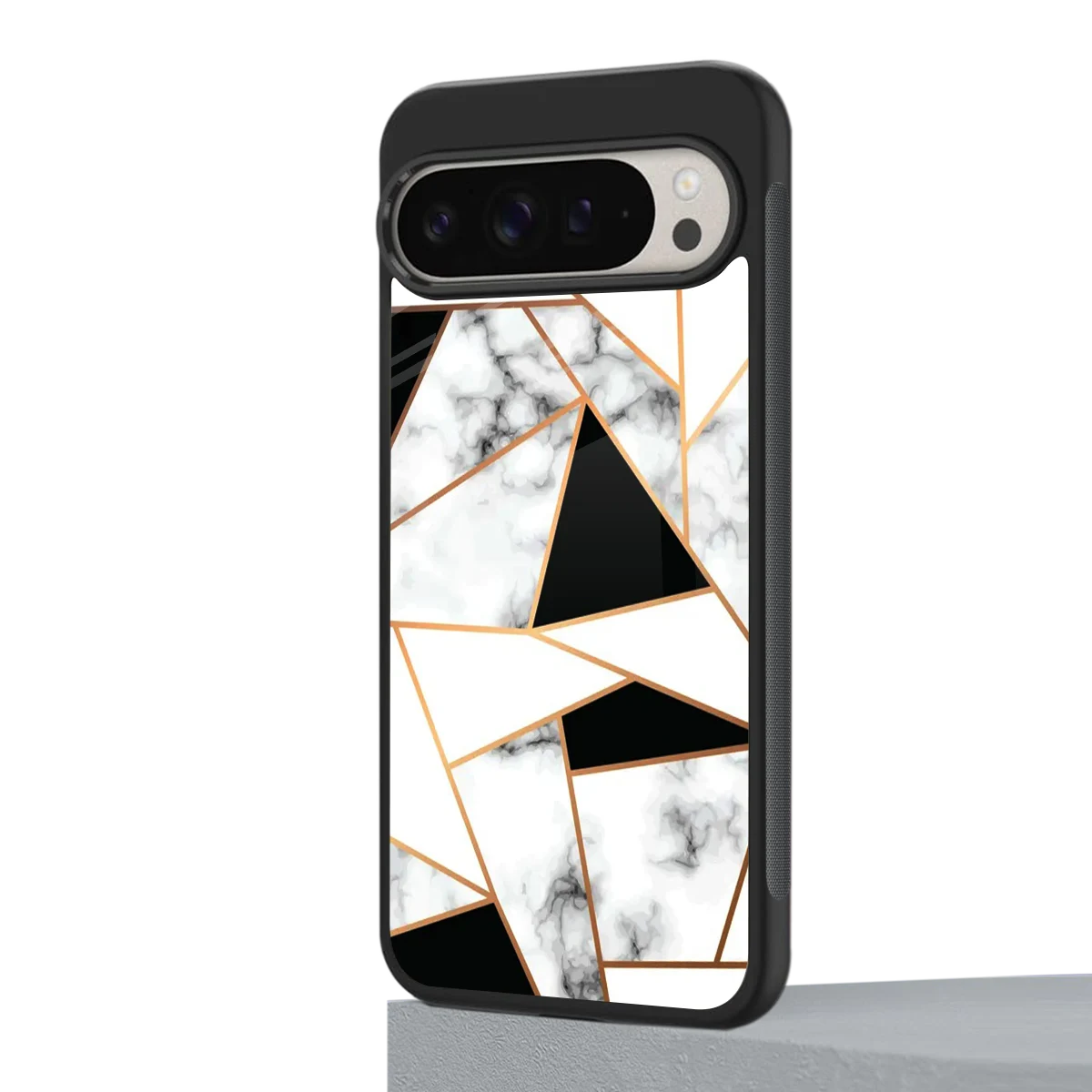Monochrome Mosaic google pixel 9 pro mobile cover | shockproof glass phone case