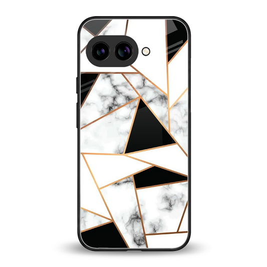 Monochrome Mosaic back phone cover | glass case for google pixel 9a